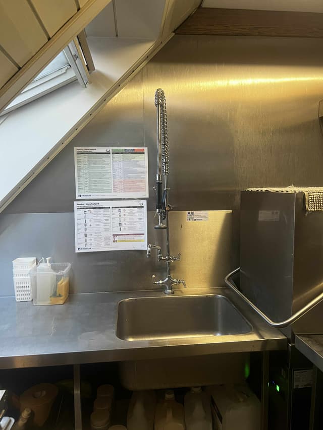 Dirty trays placement (left side of sink)