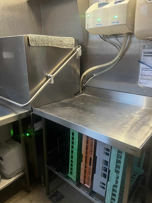 Dish trays location (under this table)