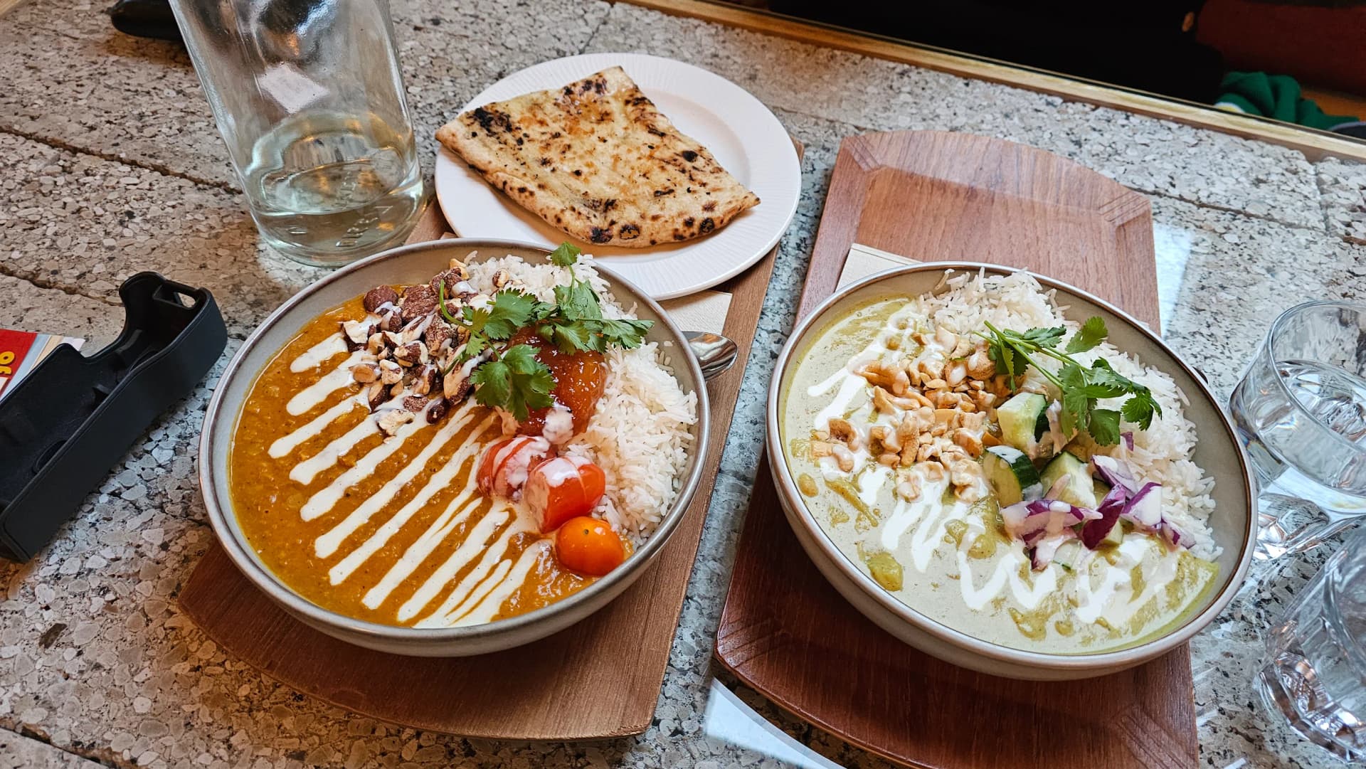 Colorful vegan plate served at Mama Reykjavik restaurant